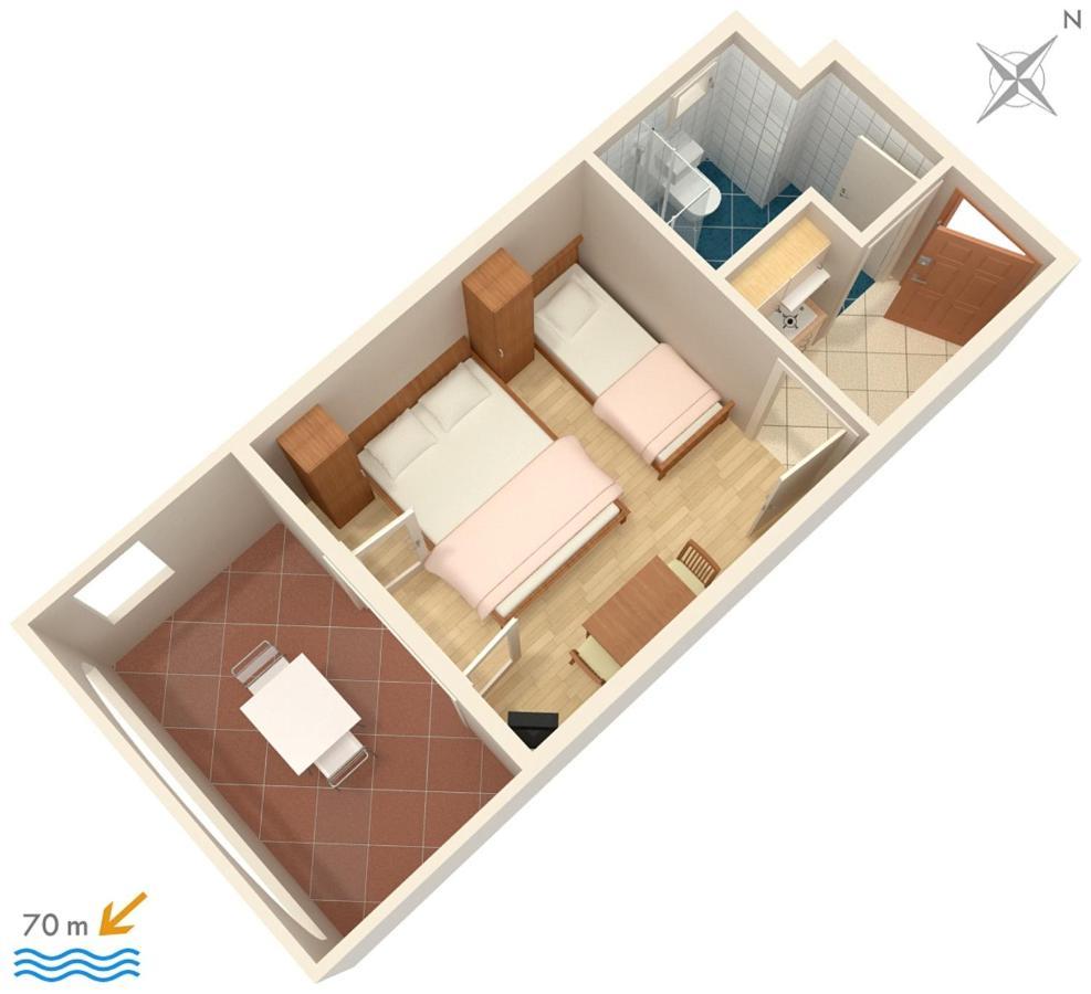 Apartments By The Sea Medici, Omis - 1046 ミミツェ エクステリア 写真